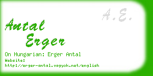 antal erger business card